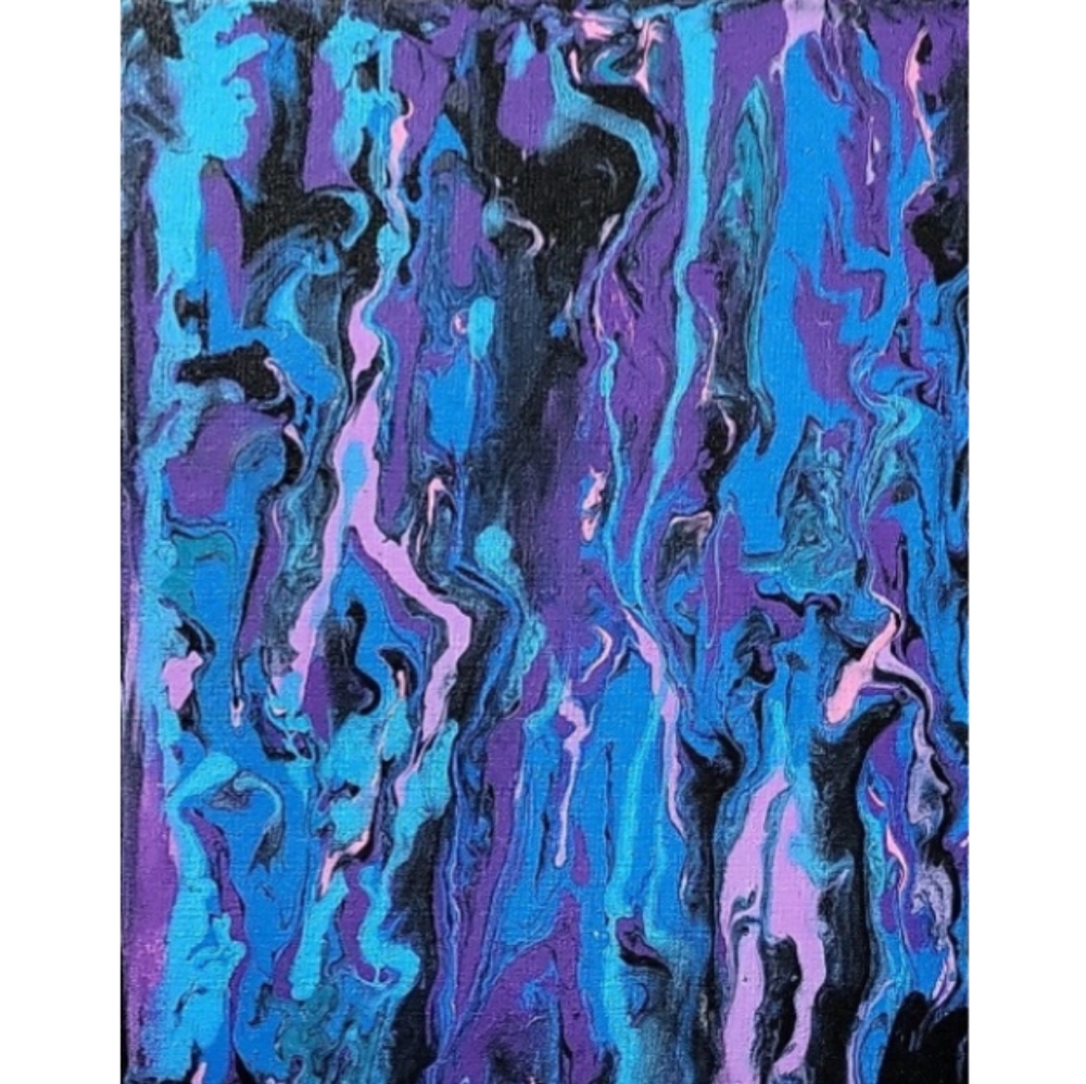 Hand Crafted Abstract Design 11x14 Inches Canvas Painting - Picture 2 of 4